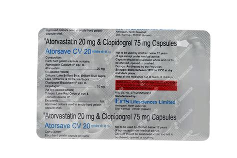 Atorsave Cv 20/75 MG | Order Atorsave Cv 20/75 MG Capsule Online at ...
