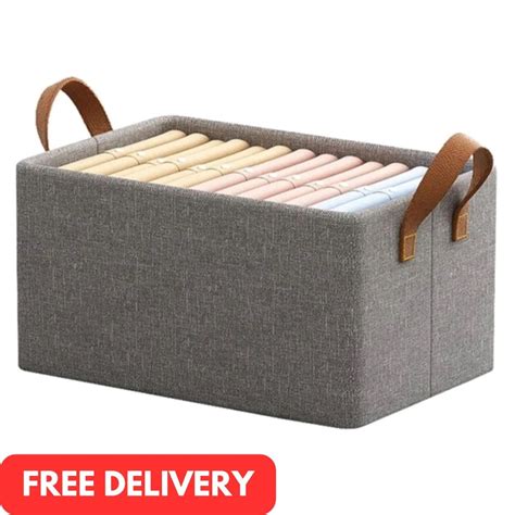 Foldable Cloth Organizing Storage Box With Steel Frame