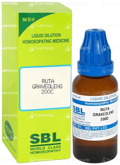 Sbl Ruta Graveolens 200 C Dilution 30 Ml - Uses, Side Effects, Dosage ...