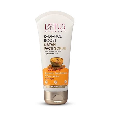 Buy Lotus Herbals Radiance Boost Ubtan Face Scrub| Turmeric, Sandalwood ...
