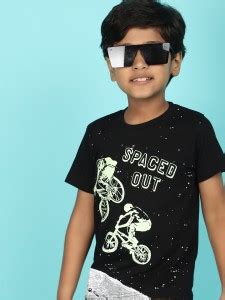 Flipkart.com | V-MART Boys Printed Pure Cotton Regular T Shirt - Round Neck