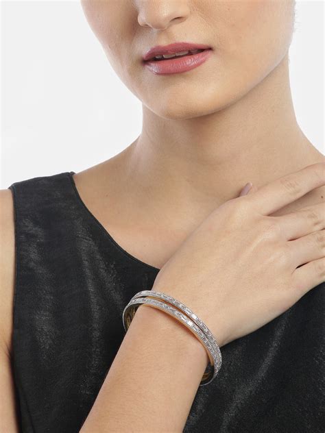 Gold Plated and Studded Bangles Collection for Women, Girls | Priyaasi