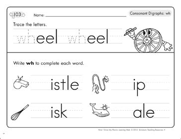 Image result for WH Digraph Worksheet