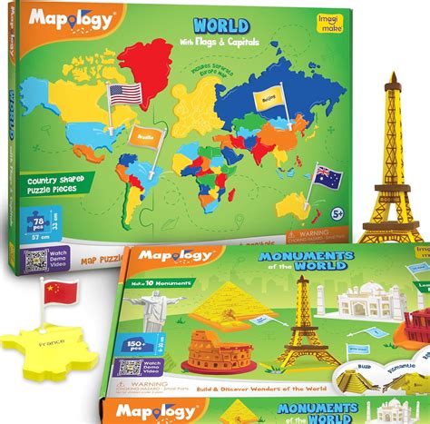 Imagimake Mapology World Map Puzzle & Monuments Nepal | Ubuy