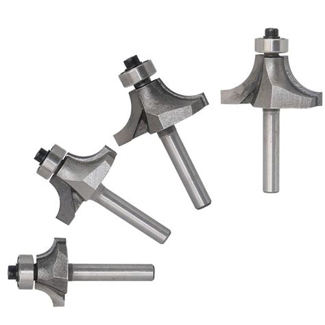 Bestgle Set of 4 Round Over Edging Router Bits 1/4-Inch Shank Corner ...