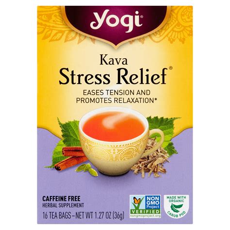 Yogi Tea Kava Stress Relief, Caffeine-Free Herbal Tea Bags,1 PACK ...