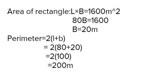 if the area garden of the rectangle is 1600metres what sing should i ...