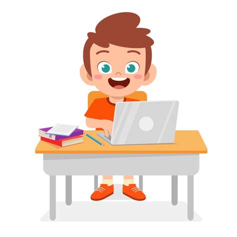 Kid On Computer Stock Image 的图像结果