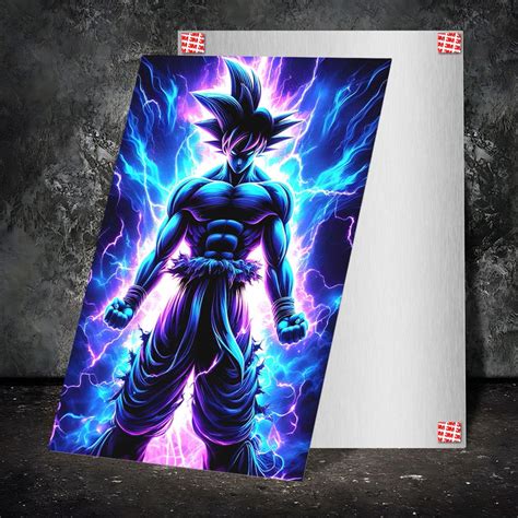 High-Quality Metal Posters - Anime Goku Electric | Vibrant Colors ...