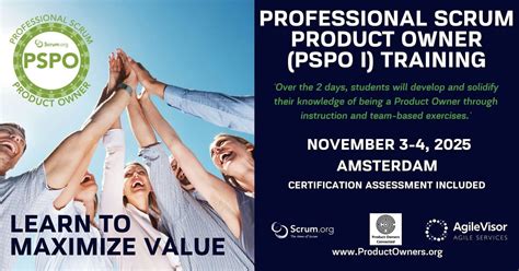 Certified Training | Professional Scrum Product Owner (PSPO), Quarter ...