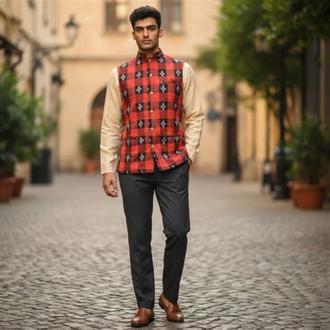 Handloom Maroon Star Men's Jacket – WeHandlooms