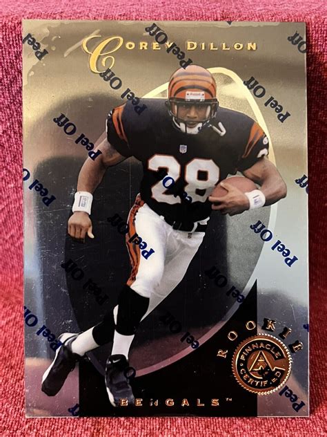 Corey Dillon 1997 Pinnacle Certified #145 Cincinnati Bengals Rookie ...