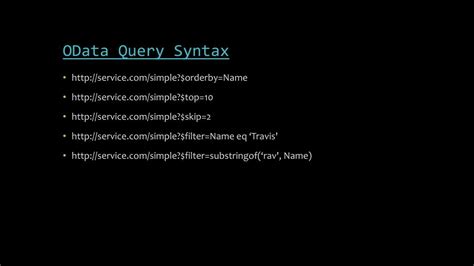 OData Query Syntax 的图像结果