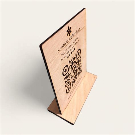 Custom Wooden QR Code with Stand - Menu / Google Review / Paytm India ...