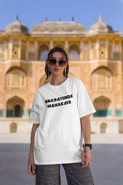 Vakratunda Mahakaya Ultra Soft 220 GSM Premium Cotton Oversized T-shir ...