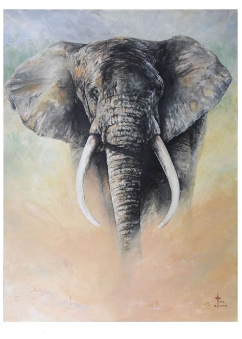 Elephant Acrylic Painting