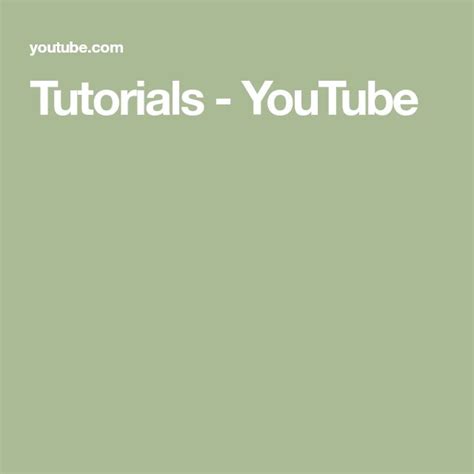 Image result for Youtube.com Tutorials