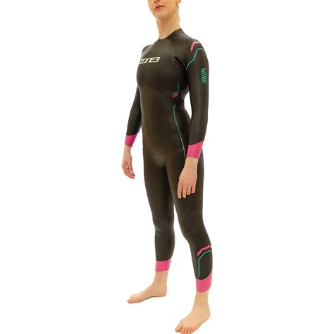 Zone3 Agile Wetsuit Women - black/pink/turquoise | BIKE24