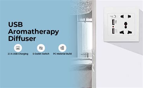 Imported White 2.1A 2 USB Wall Socket Charger Power Panel Receptacle 5 ...