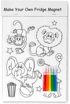 OYTRA DIY Fridge Magnet Coloring Chart - DIY Fridge Magnet Coloring ...