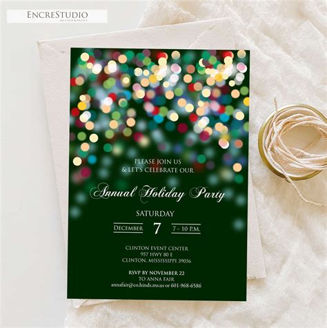 Company Christmas Party Invitations