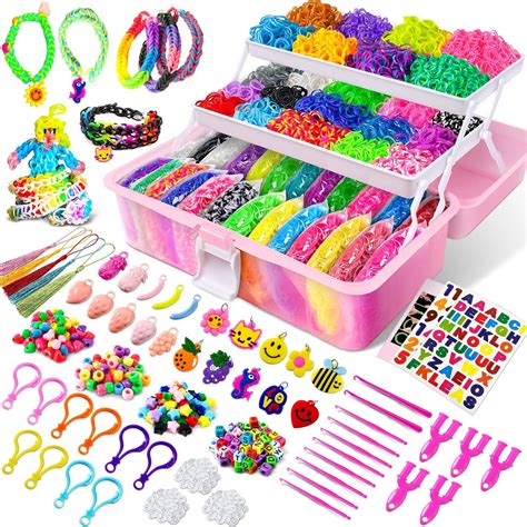 Amazon.com: Heyzeibo 14000+ Rubber Band Bracelet Kit with 3 Layer ...