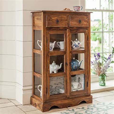 ANGEL FURNITURE Solid Sheesham Kitchen Medium Storage Crockery Cabinet ...