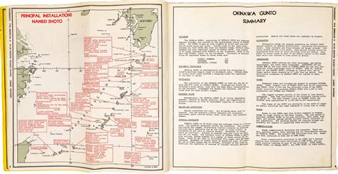 Rare confidential briefing book prepared for the Okinawa invasion ...