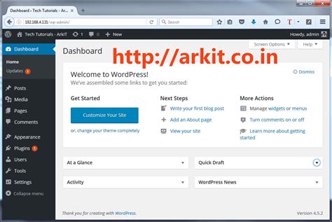 How to install WordPress in Linux - ARKIT
