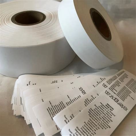 Taffeta Labels - Smartson White Blank Taffeta Roll for Garment Wash ...