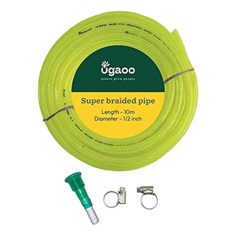 UGAOO Super Braided Green Water Hose PVC Pipe With Water Tap Adapter ...