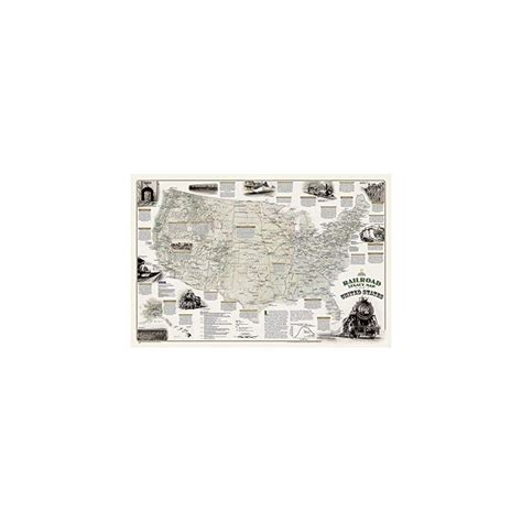 Buy National Geographic: Railroad Legacy Map of the United States Wall ...