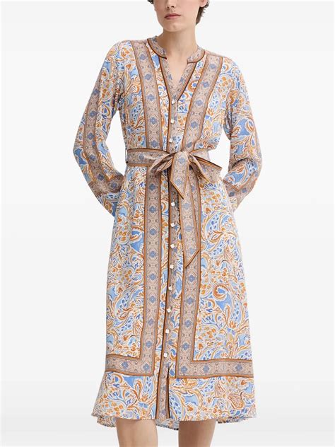 Hale Bob Vienna Paisley Belt Midi Dress Price in India | Culture Circle