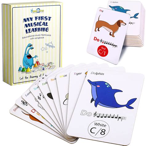 Miniartismusical Flash Cards For Kids Learning Notes Reading ...