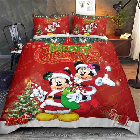 Mickey Mouse And Minnie Christmas Bedding Sets - Luxury Bedding By ...