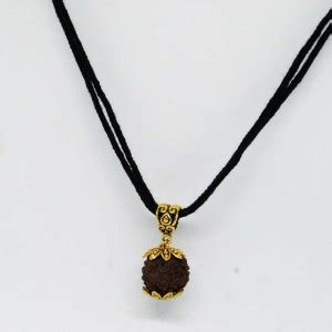 SEN ENTERPRISE 5 Mukhi Rudraksha with Gold Plated Cupping Gold-plated ...