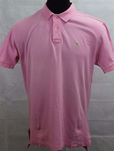 Ralph Lauren Pink Polo Rugby 100% Cotton Shirt Size Large | eBay