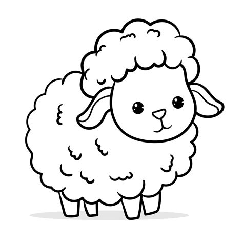 Sheep Coloring Page For Kids