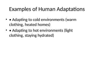 Image result for Human Adaptation Examples