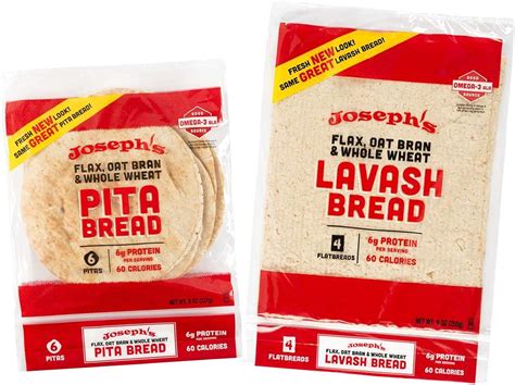 Joseph's Value Bundle: Lavash Bread And Pita, Flax Oat Bran & Whole ...