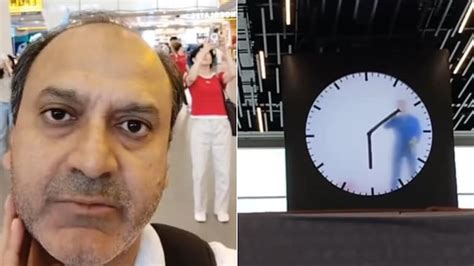 घड़ी के अंदर इंसान… एम्स्टर्डम एयरपोर्ट की अनोखी Human Watch देख चौंके ...