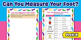 👉 Hand and Foot Measuring Activity - KS1 - Maths - Twinkl
