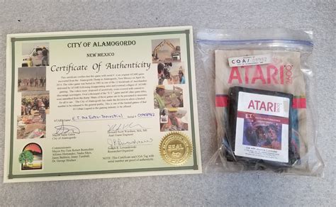 Official Atari E.T. game cartridge recovered from the New Mexico ...