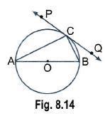In a figure pq is a tangent at a point c to a circle with centre o if ...
