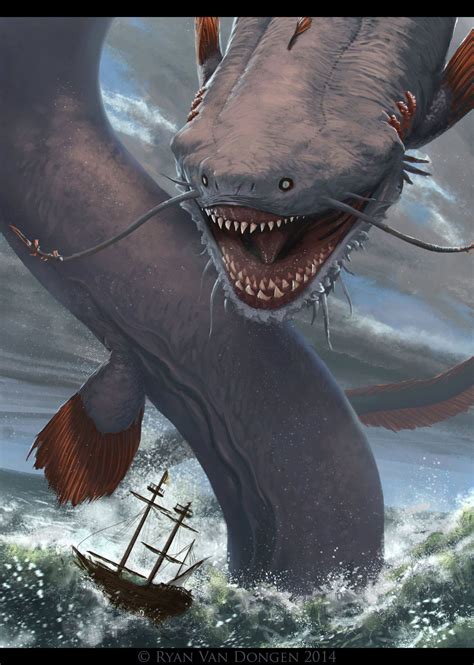 Abyssal Leviathan, Ryan Van Dongen | Мифические существа, Морские ...