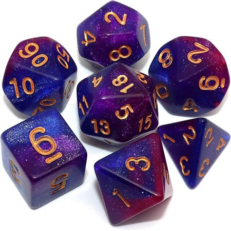 CREEBUY Polyhedral DND Glitter Dice Set for Dungeon India | Ubuy