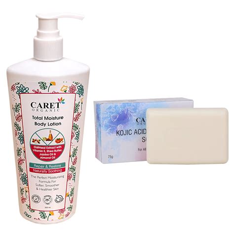 Buy Caret Organic Total Moisture Body Lotion (200ml) AND Kojic ...