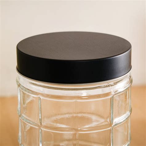 Glass Storage Jars With Airtight Lid Set Of 4 Checks 1350ml Online ...