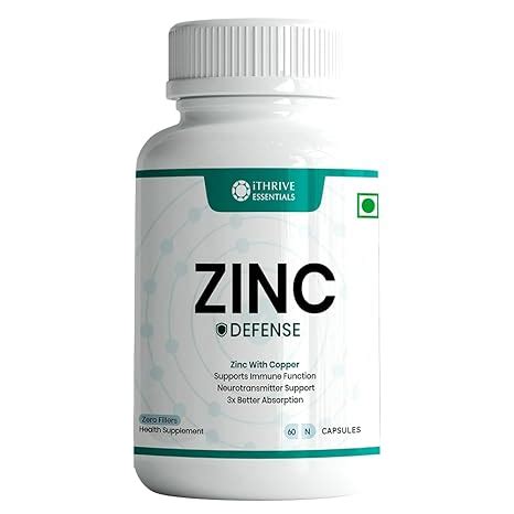 iThrive Essentials Zinc Defense, Immune and Neurotransmitter Support ...