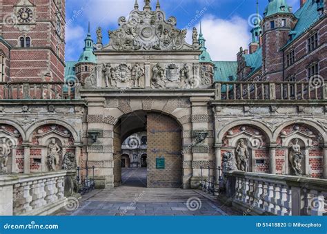 Royal Gate at Frederiksborg Palace, Denmark Stock Photo - Image of fort ...